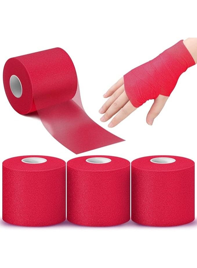 4 Rolls Pre Wrap Tape,Kinesiology Tape,Athletic Foam Underwrap,Comfortable and Breathable,for Ankles Wrists Hands and Knees,for Gym Fitness Running Tennis Swimming Football,6cm*20m