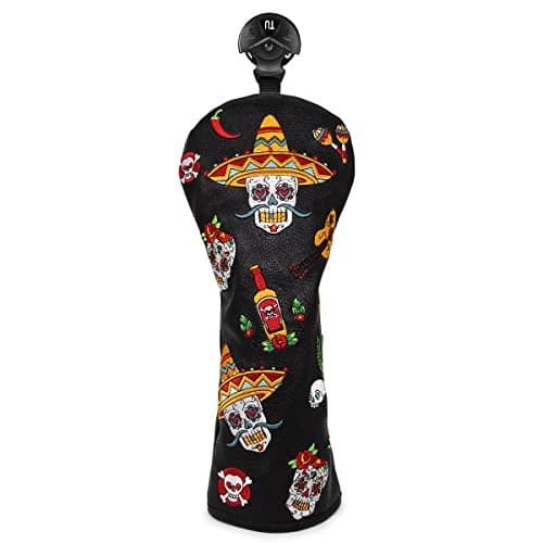 Golf Club Head Cover 3 Wood Headcover Sugar Skull (for Hybrid(1pcs))