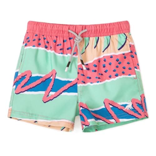 SURF CUZ Boys Swim Trunks Toddler Swim Shorts UPF 50+ Bathing Suit for Boy Swimsuit Mesh Swimwear Quick Dry Beach Board Shorts Green Watermelon 2T