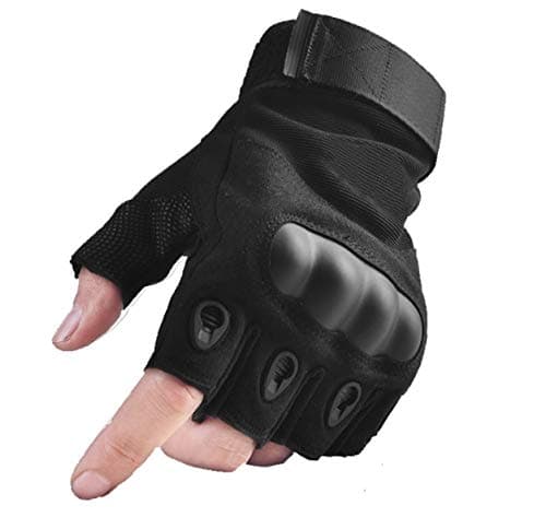 Alexvyan L Size-Running Gloves Fitness Riding Biking Outdoor Gloves Protective Hand Riding, Cycling, Bike Motorcycle Gym Gloves fo Men Boys - Season Summer and Winter (Black Half Finger HLY)