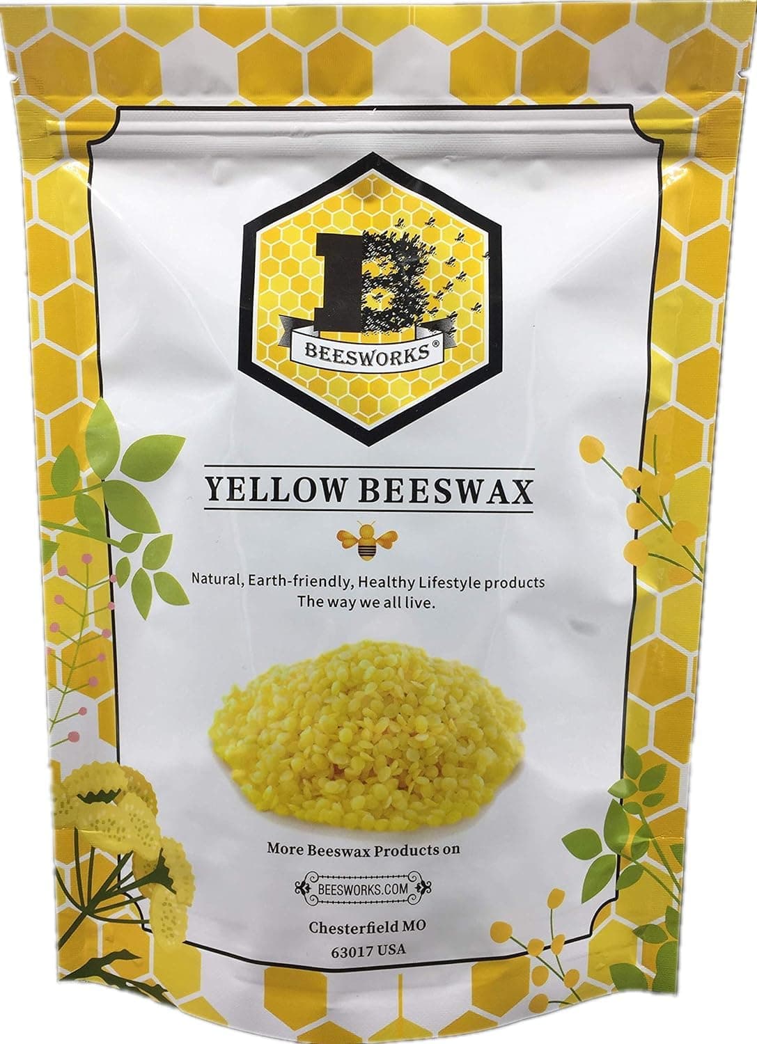 Beesworks Yellow Beeswax Pellets 3 lb 100 Pure Cosmetic Grade TripleFiltered Beeswax for DIY Skin Care Lip Balm Lotion and Candle Making