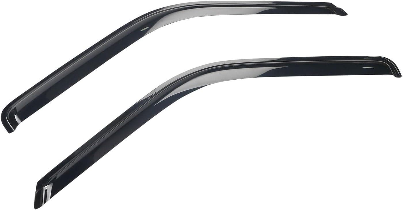 IKON MOTORSPORTS Tape On External Window Visor for 1988-1998 Chevy C & K Reg Cab Pickup - Slim Style Acrylic Smoke Tinted Sun Rain Wind Guards