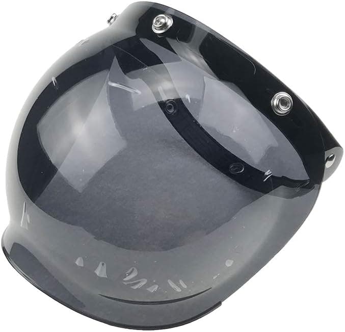 Wancar Retro Motorcycle Bubble Visor - Smoke
