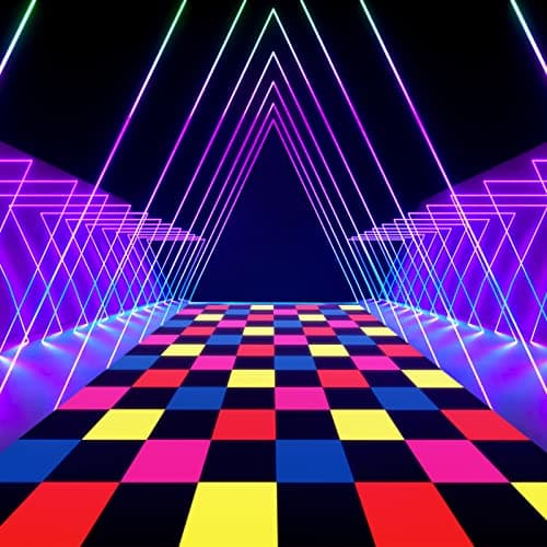 UNICORN ELEMENT Neon Dance Floor Light Up Dance Floor UV Blacklight Reactive Aisle Runners Glow in The Dark,Birthday Disco Neon Party Decoration Supplies 78.7inchx59inch(1 Pack)…