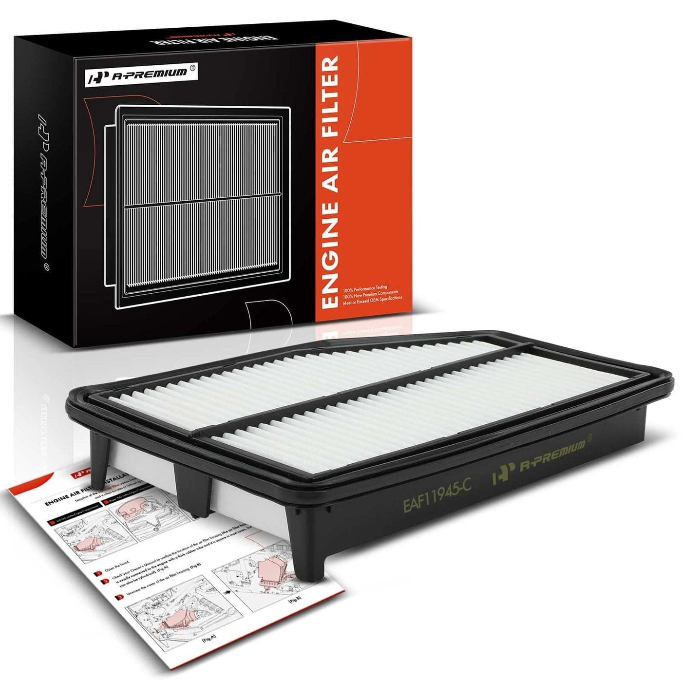APremium Engine Air Filter Compatible with Honda CRV CRV 2015 2016 L4 24L Replace 172205LAA00