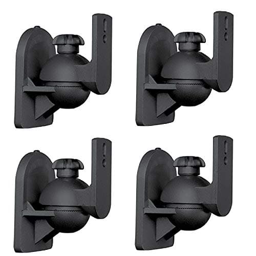 myl SB-28 Speaker Wall Mounting Bracket for Satellite Speakers - Black (Max 7.5LBS) (4 Mounts)