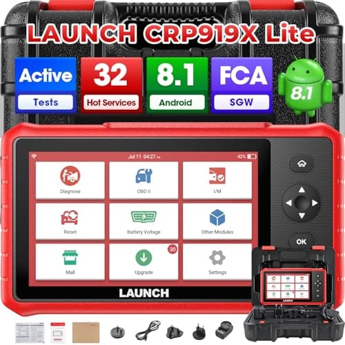 LAUNCH CRP919X Lite Bidirectional Scan Tool, 2025 New FCA SGW AutoAuth, 32 Reset Services, All System Diagnostic Scanner, Injector Coding, Auto VIN OBD2 Scanner Diagnostic Tool with 2-Year Updates