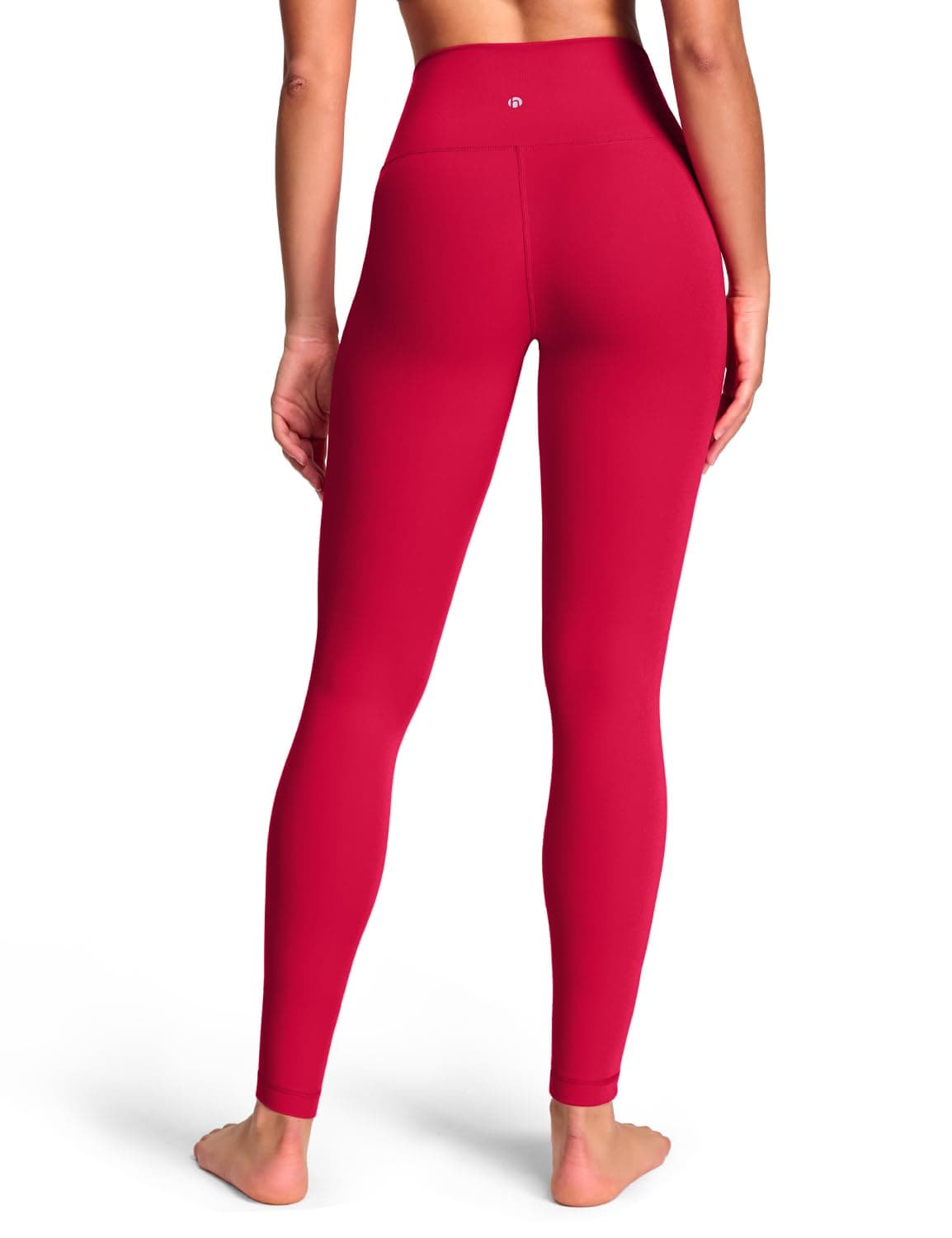 HeyNuts Workout Pro Full Length Leggings for Tall Women, High Waisted Compression Workout Leggings Athletic Tummy Control Yoga Pants 28'' Vivid Cherry XS(0/2)