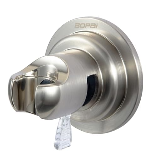 BOPai Suction Shower Head Holder, Relocatable Handheld Showerhead Holder, Fixed Angle - Brushed Nickel