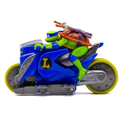 Teenage Mutant Ninja Turtles Backflip Riders 4Pack TMNT RevUp Motorcycle Toy Vehicles with Backflip Stunt Action Rubber Tires Mutant Mayhem Toy Set for Kids Ages 5