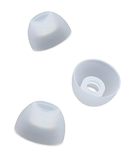 KZ Replacement Eartips for Earphone, 3 Pairs L M S Size Super Soft Silicone Eartips for in-Ear Earphones (White), S, M, L (SL1)