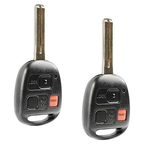 USARemote Black Plastic Key Fob Keyless Entry Remote for Toyota GX470, LX470 SUV (2003-2009), Set of 2
