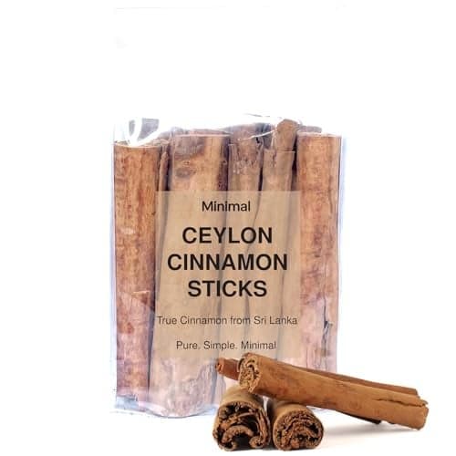 Minimal Ceylon Cinnamon Whole 100g | Premium True Cinnamon Sticks | 100% Natural, Aromatic & Healthy | Ideal for Tea, Baking & Cooking | SriLankan Dalchini Cinnamon Stick | World's Finest Ceylon Cinnamon Quills
