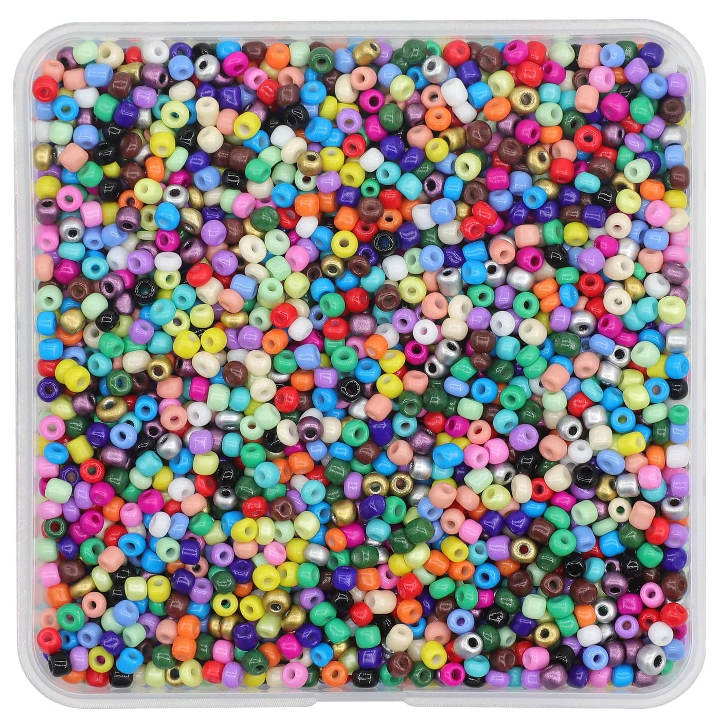 Auvoau 3mm Seed Beads Opaque Mixedcolor About 5000pcs150Grams 80 Small Craft Beads for DIY Bracelet Necklaces Craft Jewelry Making Supplies