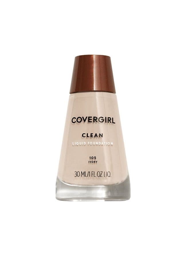 Clean Makeup Foundation Normal Skin Ivory 105, 1 oz (packaging may vary)