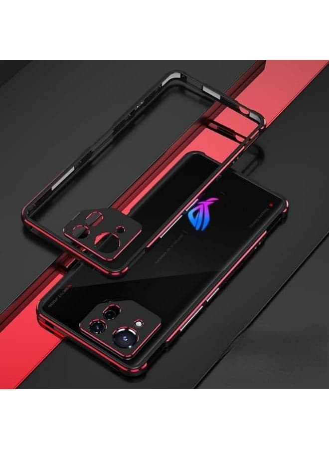 Compatible with Asus ROG Phone 8 Pro Bumper Ultra Thin Metal Frame Hard Cover for ROG Phone 8 Pro 5G with Camera Lens Protector