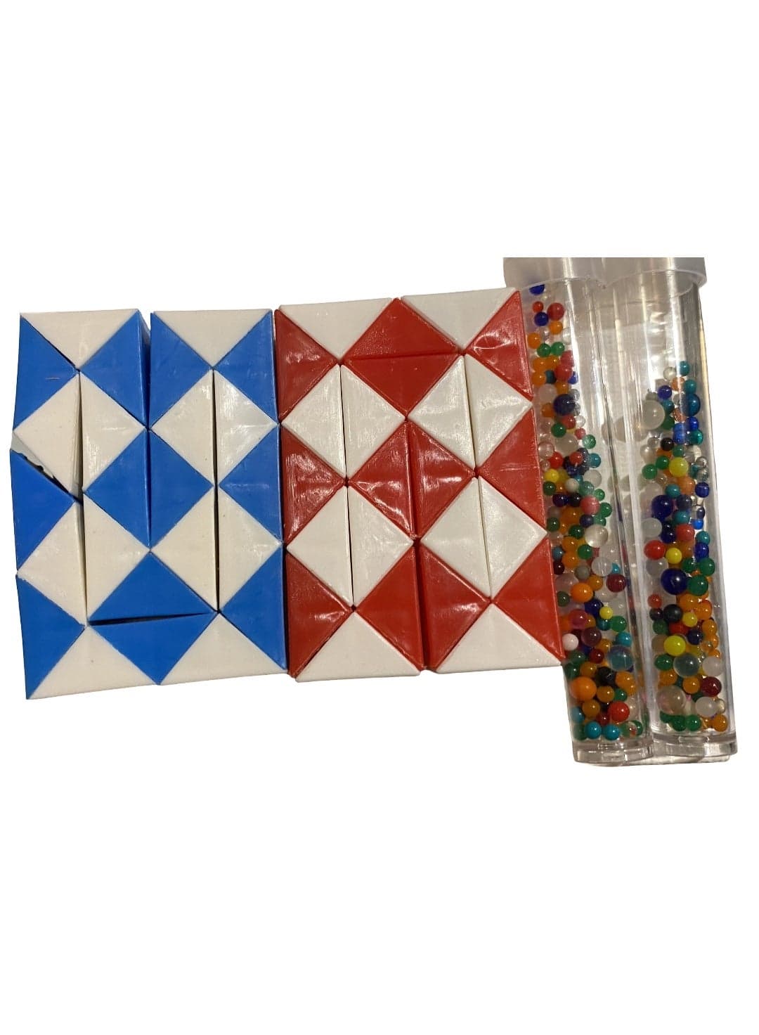 2 pcs fidget snake toy and 2 tubes or water growing beads ideal for fidget toy activities party favors and return gifts birthday for kids