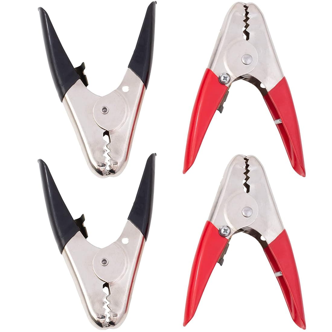 Heavy Duty Battery Jumper Cable Clamps Set of 4 1100A Capacity Insulated Parrot Clips Charging Connector Kit for Car Auto Strong Jumper Cable Ends