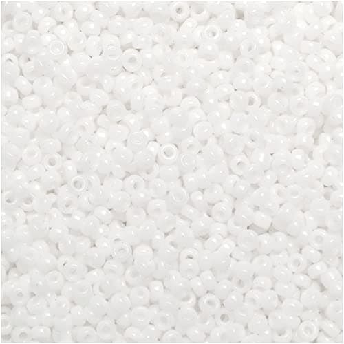Miyuki Round Seed Bead Size 15/0 8.2g Opaque White