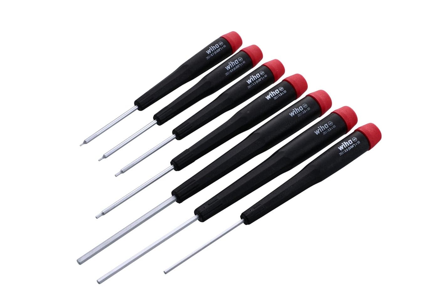 Wiha 26390 Screwdriver Set Hex Metric With Precision Handle 7 30mm 7 Piece