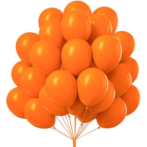 PartyWoo Orange Balloons 101pcs 12 Inch Fall Latex Helium Balloons for Birthday Baby Shower Graduation Tangerine Little Cutie Pumpkin Tropical Sunshine Boho Theme Party Decorations OrangeY9