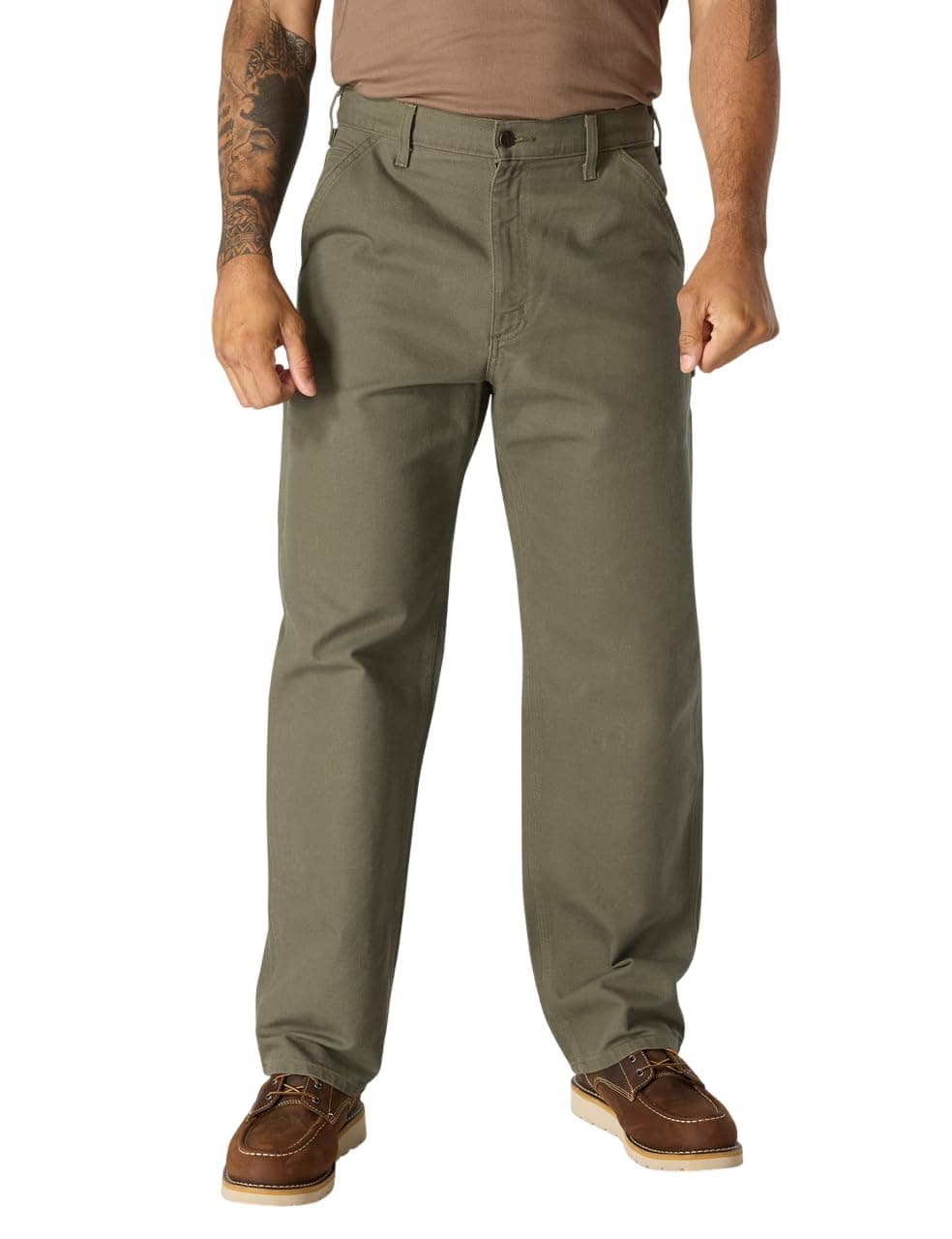 Carhartt Men's Loose Straight Washed Duck Dungaree, Moss, W44 x L32