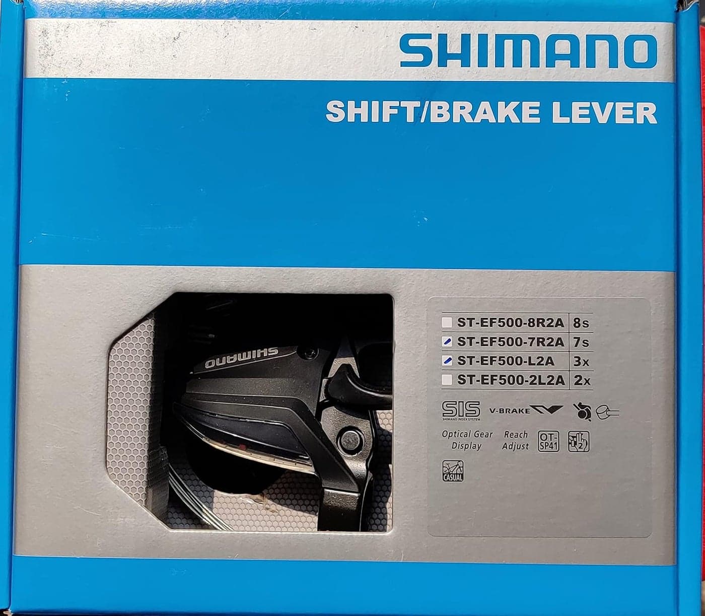 Shimano STEF500 3 x 7Speed BrakeShift Lever Set Black