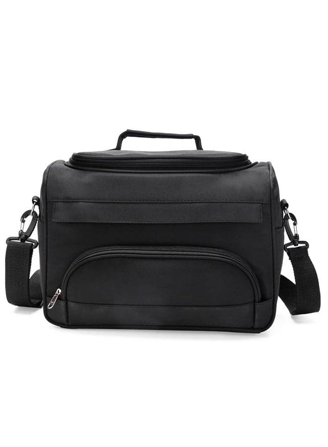 Small Hairdressing Bags for Stylists Hairdresser Bag for Supplies with Shoulder Strap Cosmetics Beauty Hairstylist Bag Makeup Salon Organizer Bag with YKK Zipper (BLACK), 13.8" x 8.7" x 9.5"