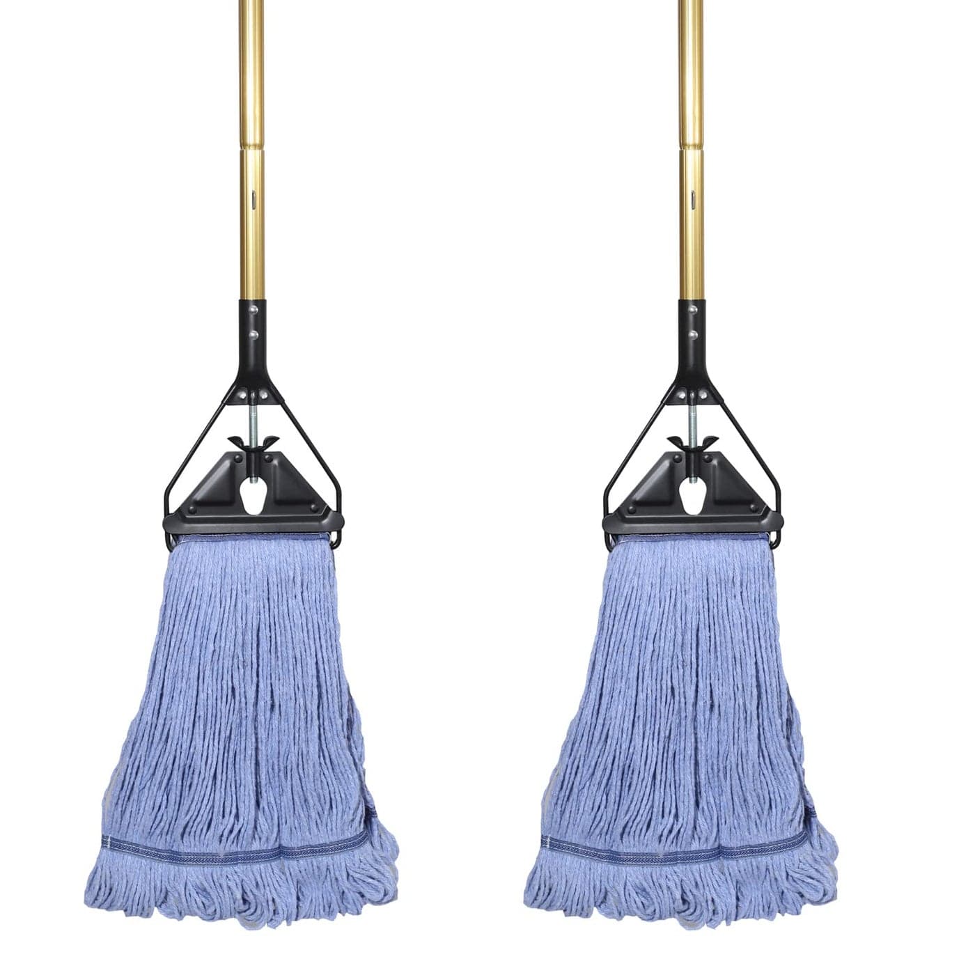 Midoneat Commercial Industrial Heavy Duty Mop with Long Handle58 LoopedEnd String Wet Cotton Mops for Floor Cleaning 2packs