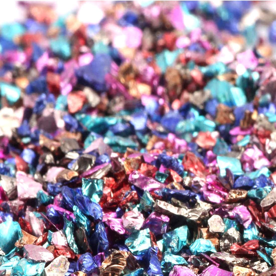 DIY Crafts Pack of 300grm 100x3, Crushed Glass Multi Coloured, 100g/lot Gold Silver Mixing Nail Art Crushed Glass N(Pack of 300grm 100x3, Crushed Glass Multi Coloured)