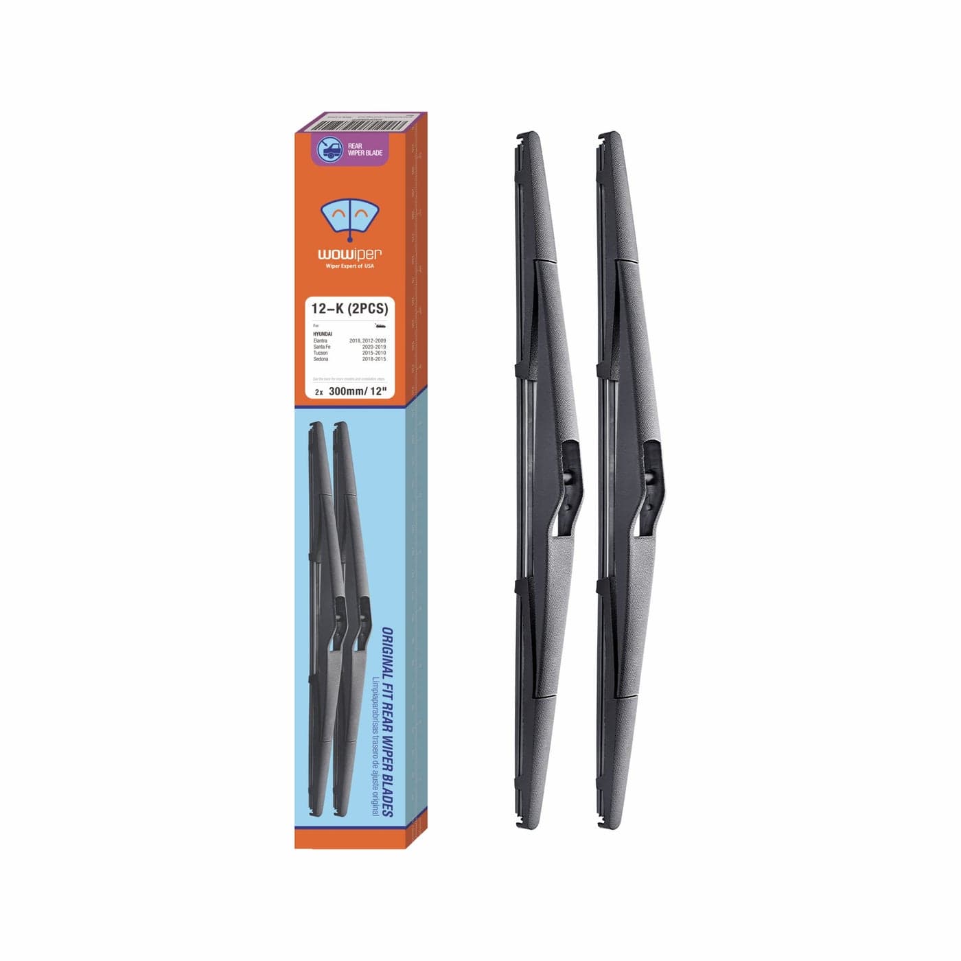 12 inch 12K Rear Wiper Blades Replacement for Hyundai Tucson 20152010Kia Sportage 1611 More BACK Windshield Wiper Blades For My Car Pack of 2