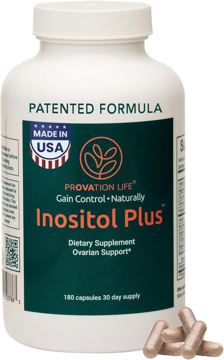 Inositol Plus Supplement for Women Ovarian Health Hormone Balance Fertility Ovulation 401 MyoInositol DChiro 12 Ingredients Developed by Medical Doctor 120 Capsules