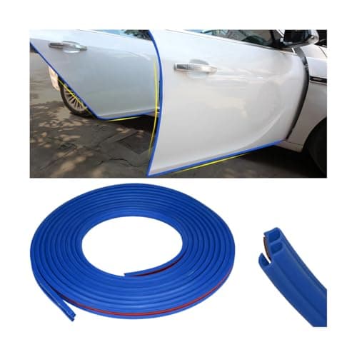Osilly Car Door Rubber Seal Strip 328Ft Self Adhesive Weather Stripping Automotive Edge Trim Weatherstrip Soundproof Vehicle Tailgate Window Sealing Cover Universal for SUV RV Truck Blue