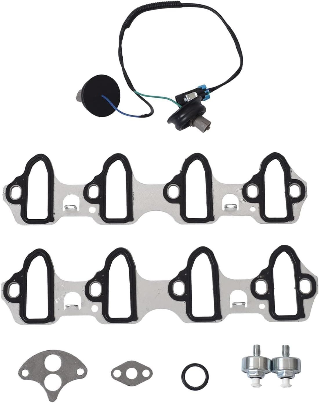 SUSUCAR Knock Sensor Wire Harness and Intake Manifold Gasket Set for Chevy and GMC Vehicles