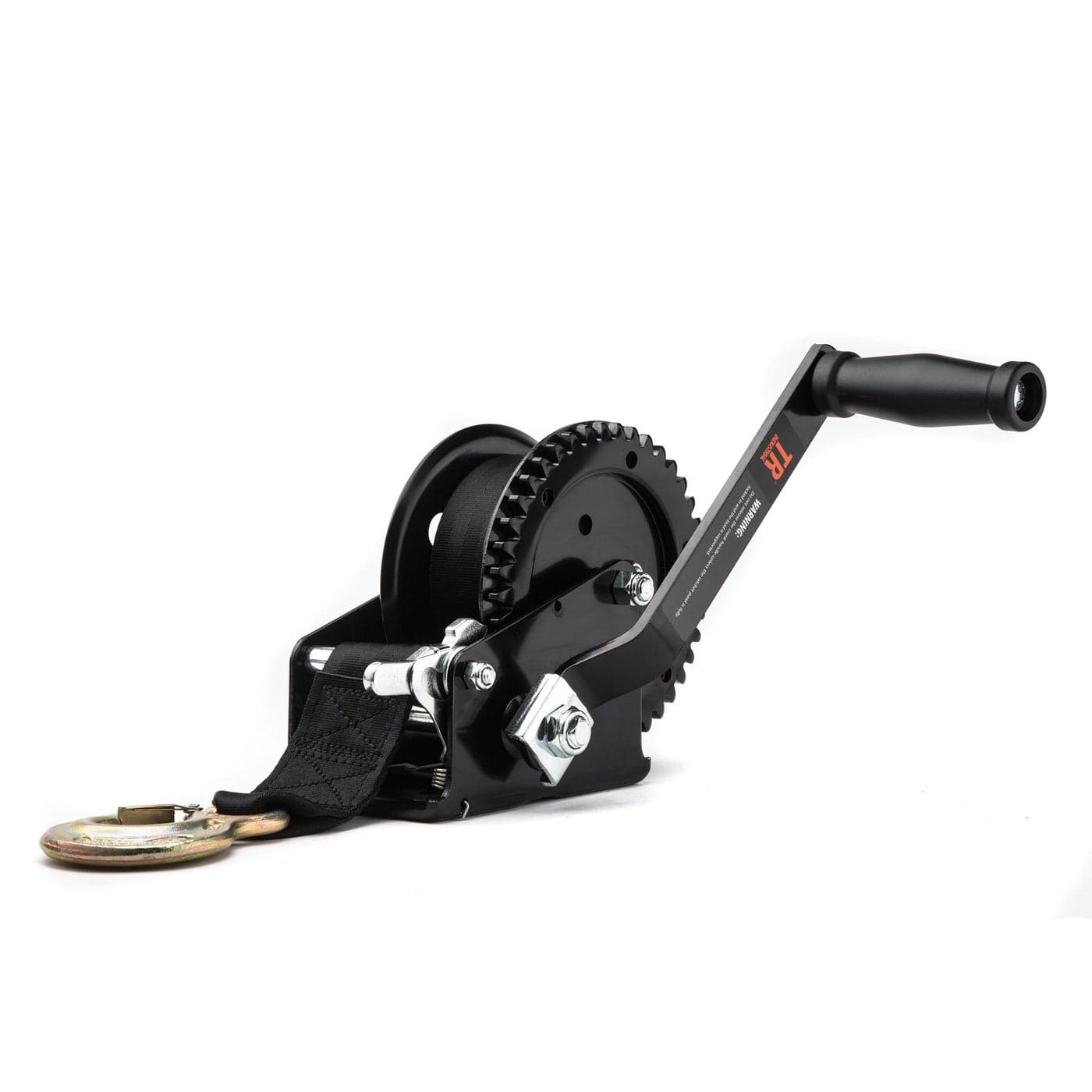 TR Industrial 1200 lb Trailer Winch with PreInstalled 20 ft Strap and Hook