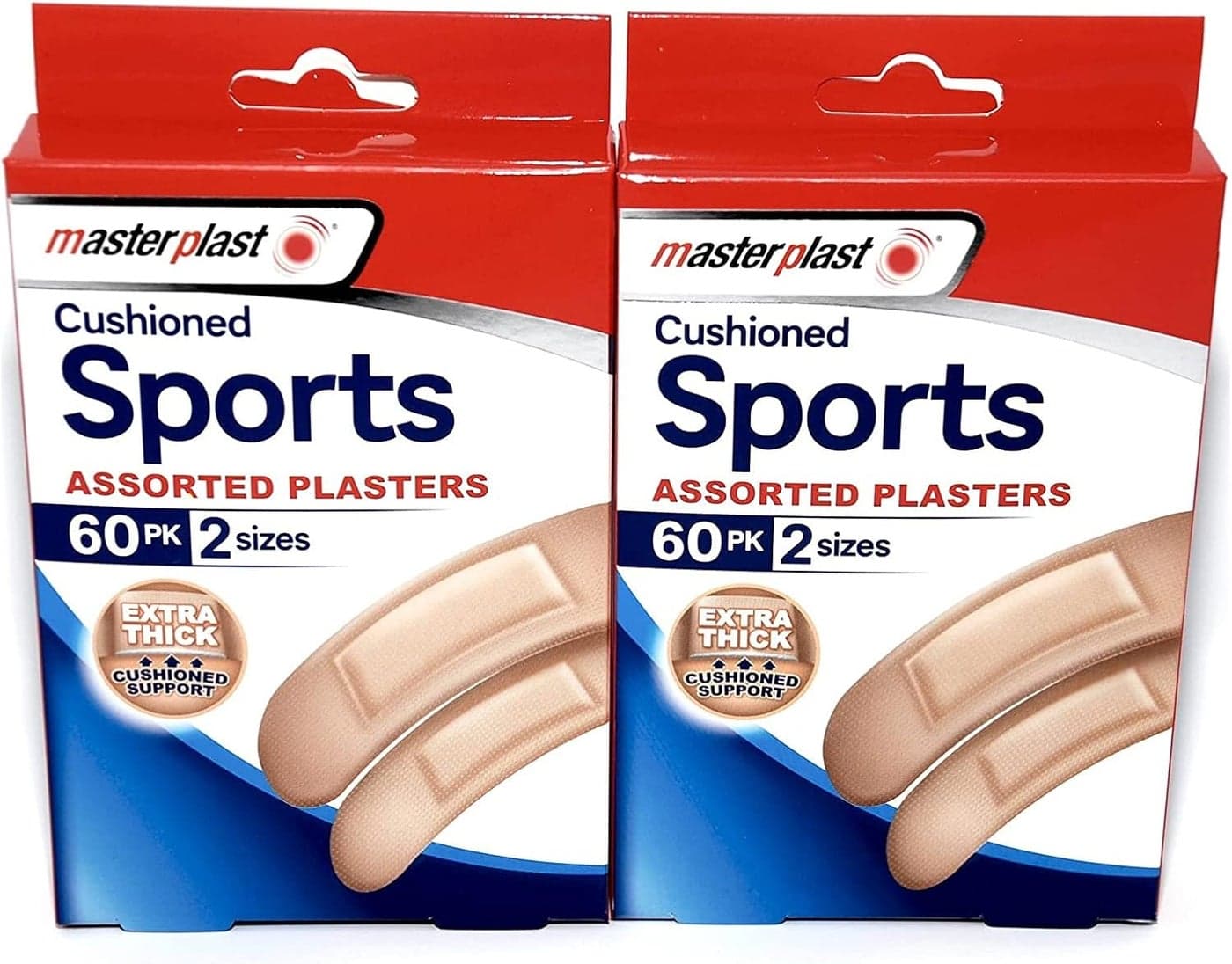 Cushioned Sports Assorted Plasters 120 in total Box contains 2 sizes