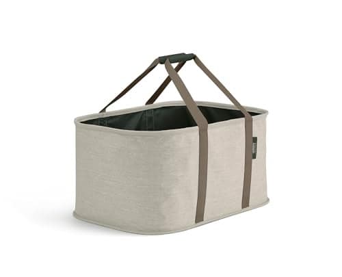 Joseph Joseph HoldAll Collapsible 35L925 Gallon Washing Laundry Basket Bag Durable Fabric Moisture Resistant Ecru