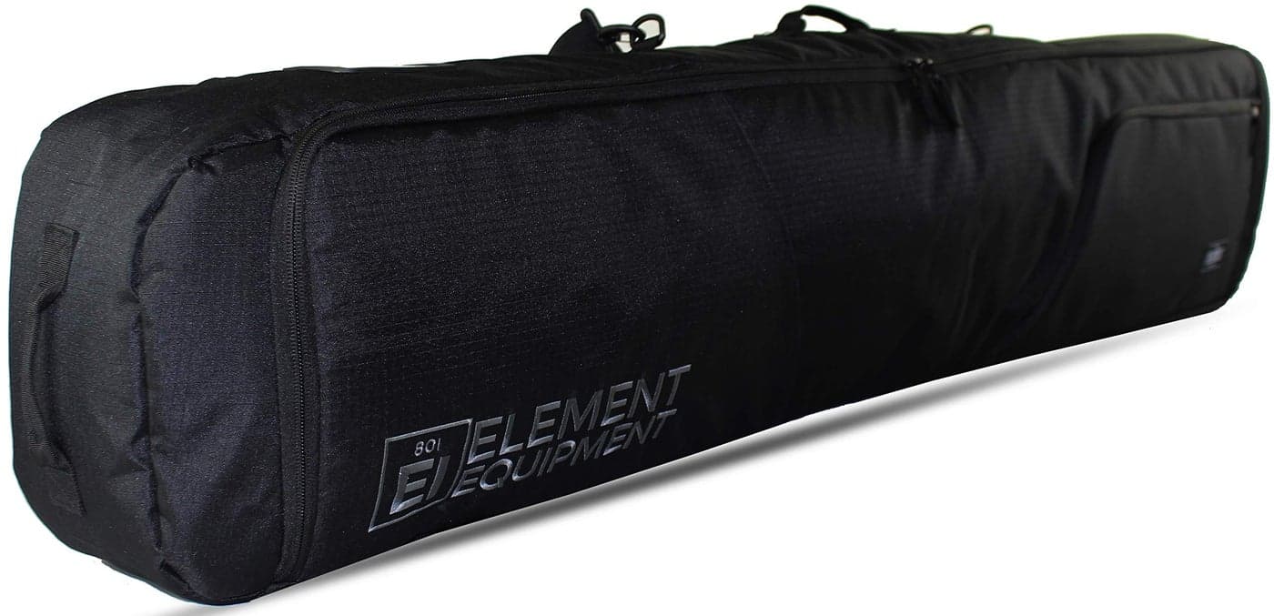 Element Equipment Deluxe Padded Snowboard Bag Premium High End Travel Bag Black Ripstop 157