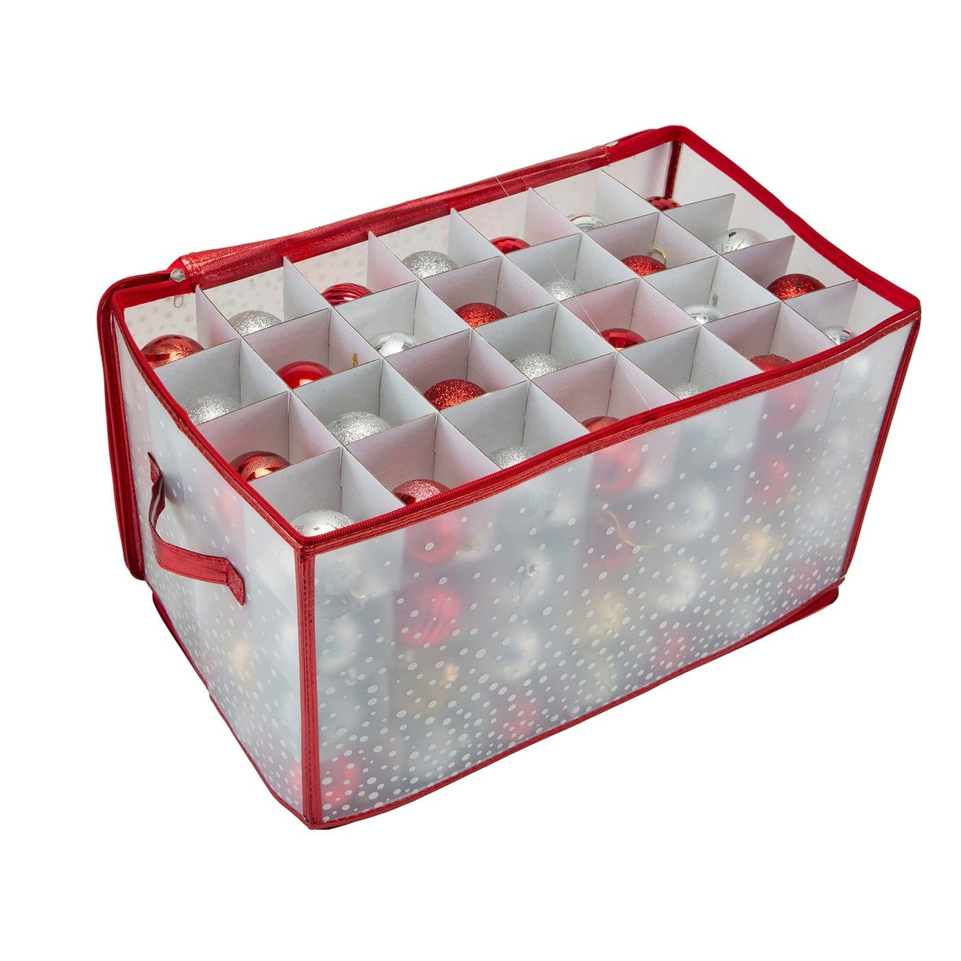 Simplify Ornament Storage Organizer Storage Fits 112 Ornaments Zipper Closure Space Saving Easy to Use Red Light Weight Dimensions 1181 x 2067 x 1181
