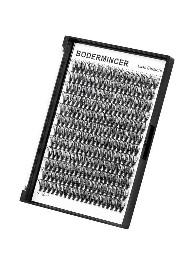 10D/20D/30D/40D/50D Cluster to Choose Large Tray 240pcs D Curl Individual Cluster Eyelashes False Eyelashes Extension Individual Eyelash Bunche Lash Cluster DIY at Home (20D-20mm)