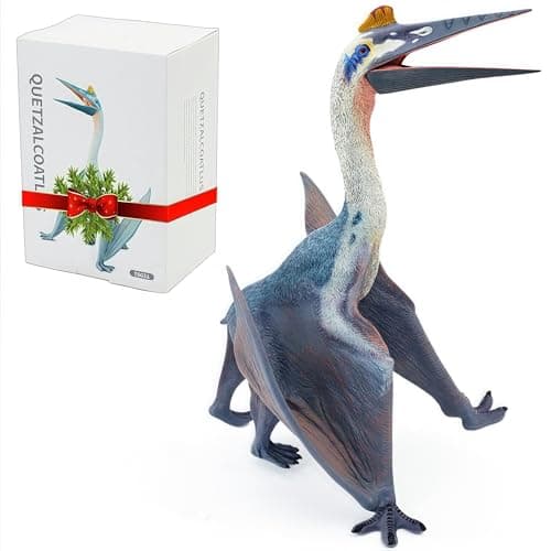 GeminiGenius Pteranodon Toy for Kids Quetzalcoatlus Dinosaur Action Figure Pterodactyl Figurine Large Flying Dinosaur Toy Realistic Pternanodon Gift for Kids Display and Play