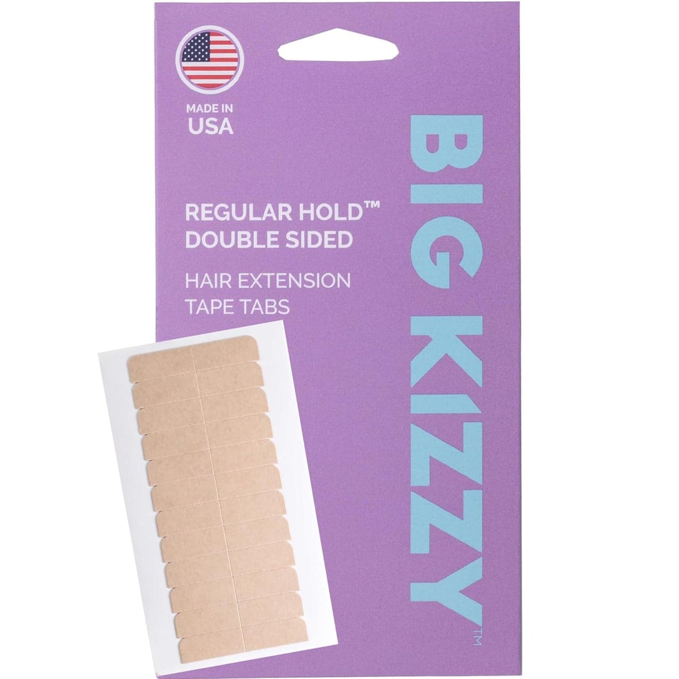 Big Kizzy Hair Extensions Tape Regular Hold Fits Most Tape in Hair Extensions 4cm x 8cm Tape for Extensions Professional Double Sided Extension Tape