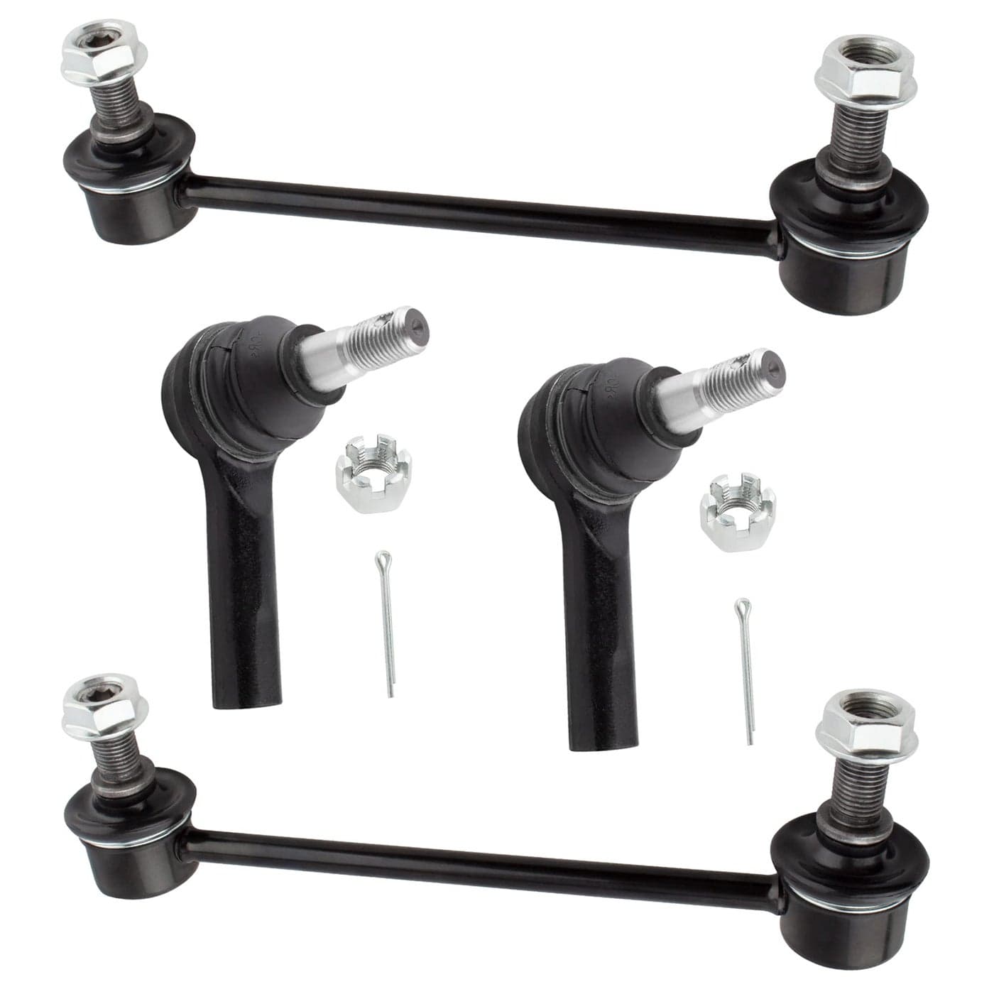 BOXI 4pcs Front Sway Bar End Links Outer Tie Rods Fit for Infiniti QX4 1997 1998 1999 2000 2001 2002 2003 for Nissan Pathfinder 1996 1997 1998 1999 2000 2001 2002 2003 2004 K90659 ES3466