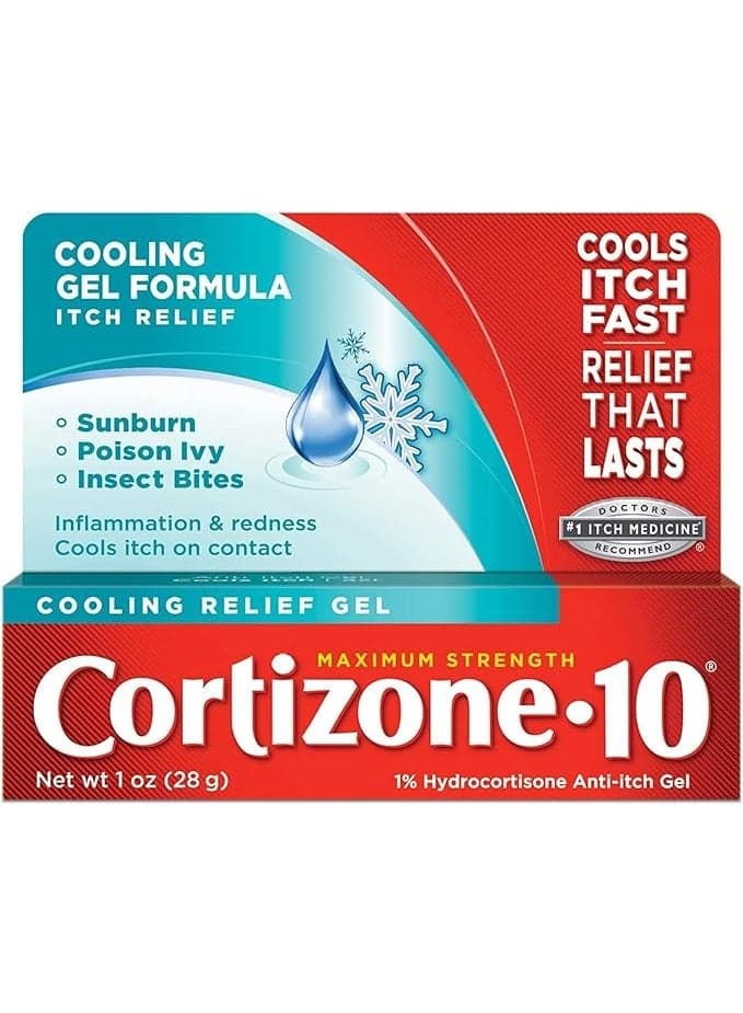 Cortizone 10 Cooling Relief Anti-Itch Gel, 1 Oz (Pack of 4)