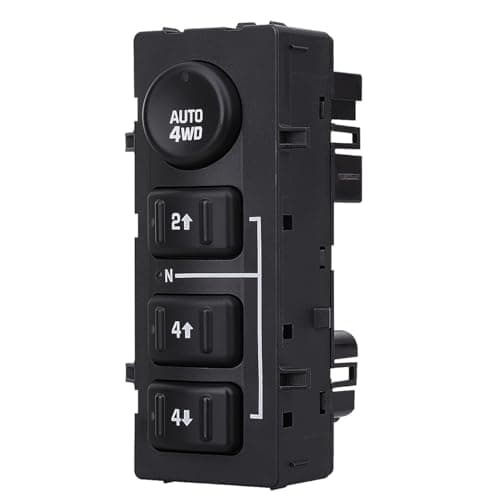 Obaee 4WD Transfer Case Switch 4x4 Wheel Drive Button Compatible with Chevy Chevrolet Silverado Suburban Tahoe Avalanche 20032007 GMC Yukon Sierra Cadillac Escalade Replacement OEM 15164520 19259313