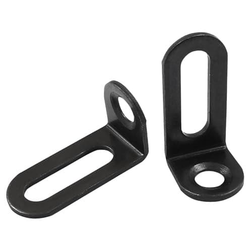 Biaungdo 12 Pcs 18x19x37mm/0.7"x0.75"x1.46" Adjustable Right Angle Brackets L-Shape Corner Brace Support Black