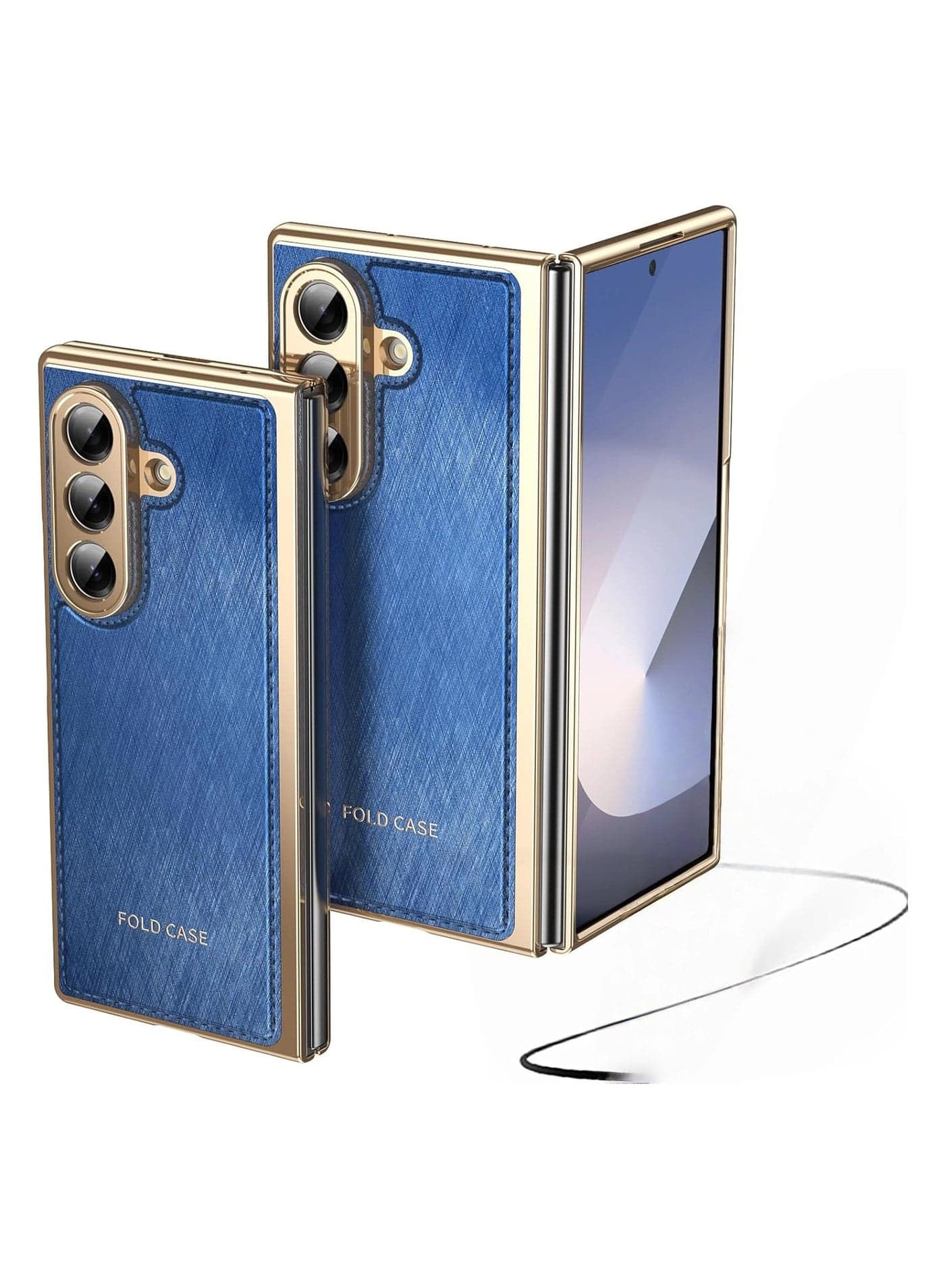 Case for Samsung Z Fold 7 with built-in front screen protector Fingerprint-resistant PU leather case For Samsung Galaxy Z Fold7