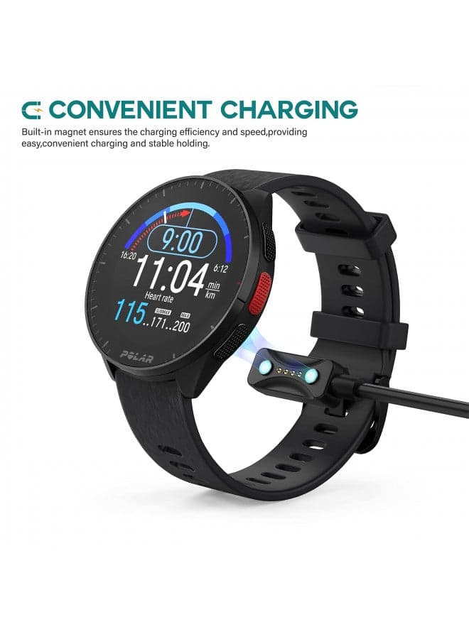 TUSITA Magnetic Charger Compatible with Polar Pacer,Pacer Pro,Ignite 3,Grit X2 Pro,Vantage V3, Vantage M3 Smart Watch - 1M,USB-A