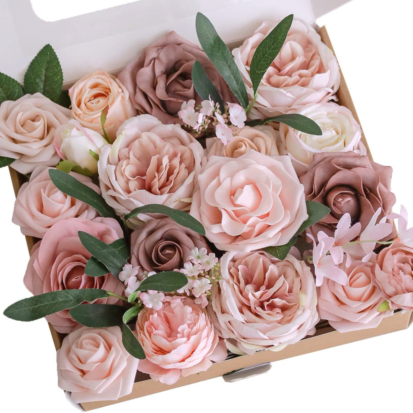 Lookein Artificial Flowers for DIY Wedding Decoration Bridal Bouquet Table Centerpieces Flower Garland Wreaths Aisle Arch Flower Decoration Belle Blush