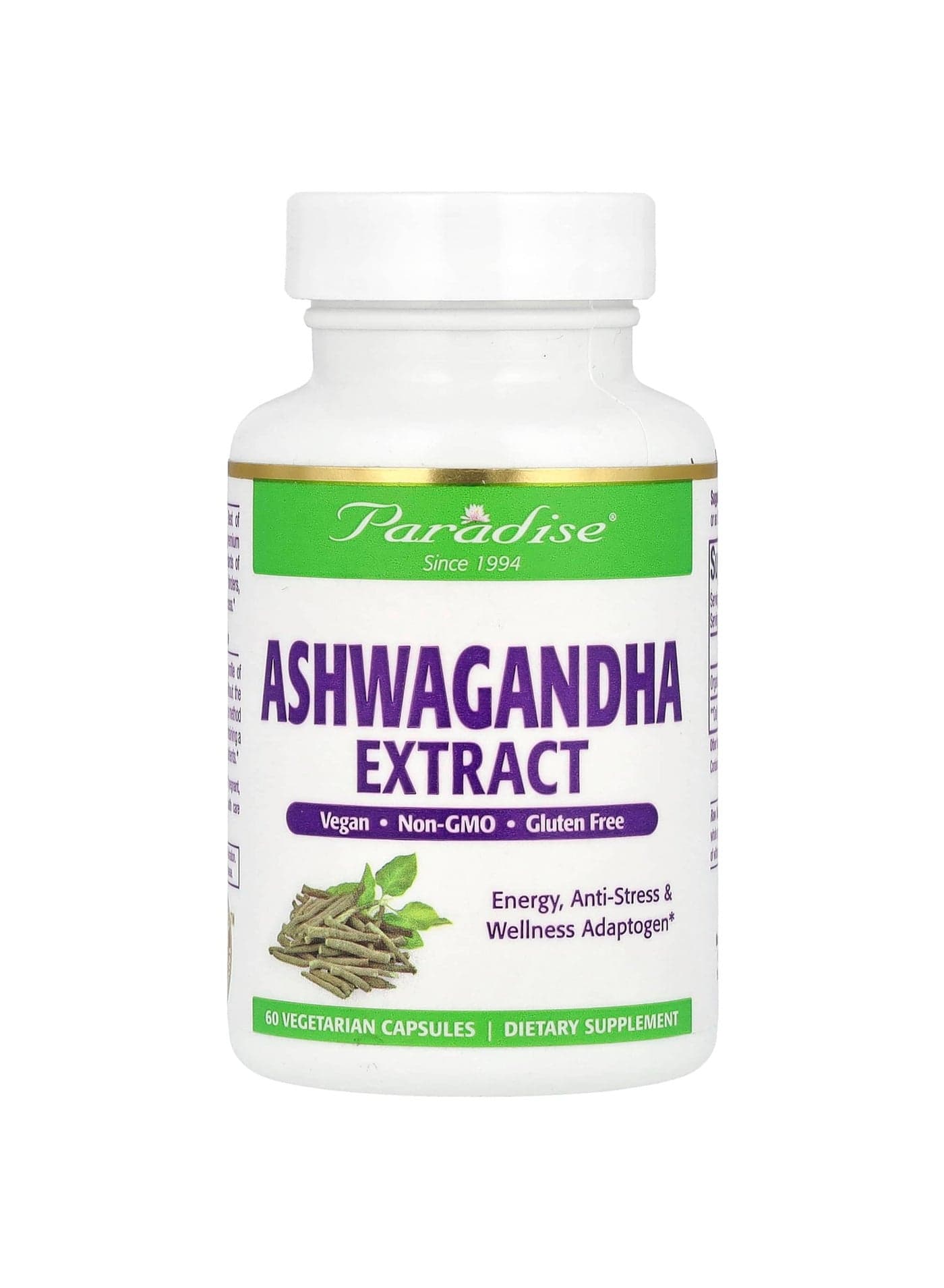 Ashwagandha Extract, 60 Vegetarian Capsules (250 mg per Capsule)